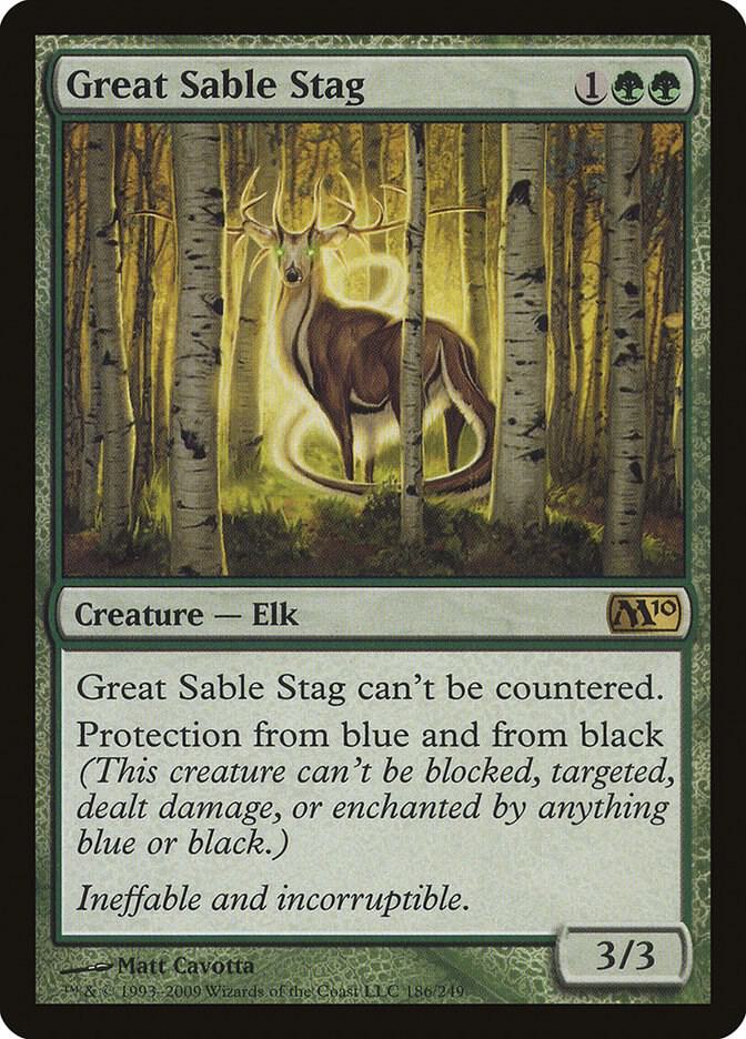 Great Sable Stag 186 card from Magic 2010 (M10)