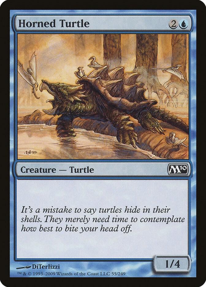 Horned Turtle 55 card from Magic 2010 (M10)