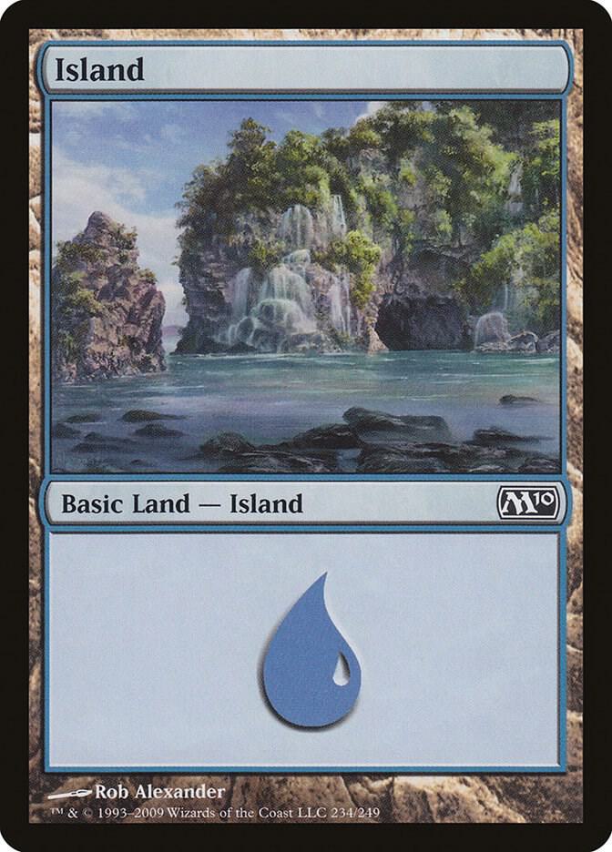 Island 234 card from Magic 2010 (M10)