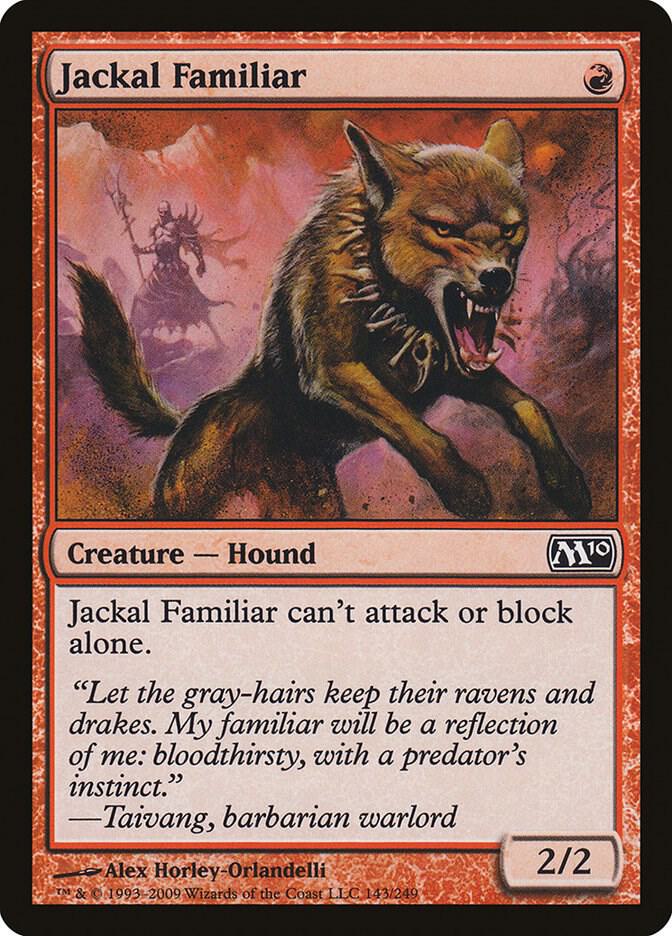 Jackal Familiar 143 card from Magic 2010 (M10)