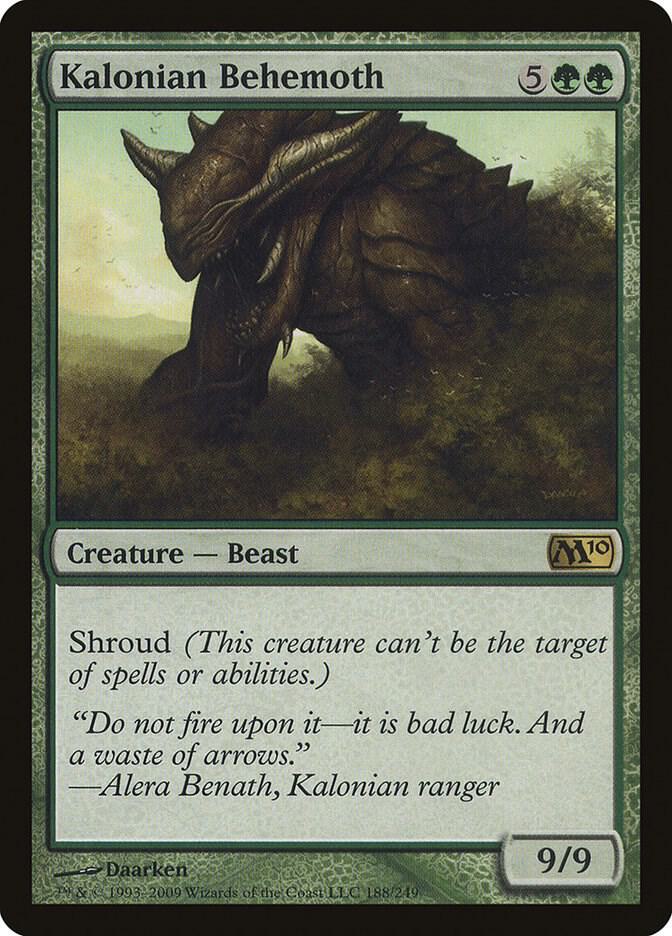 Kalonian Behemoth 188 card from Magic 2010 (M10)