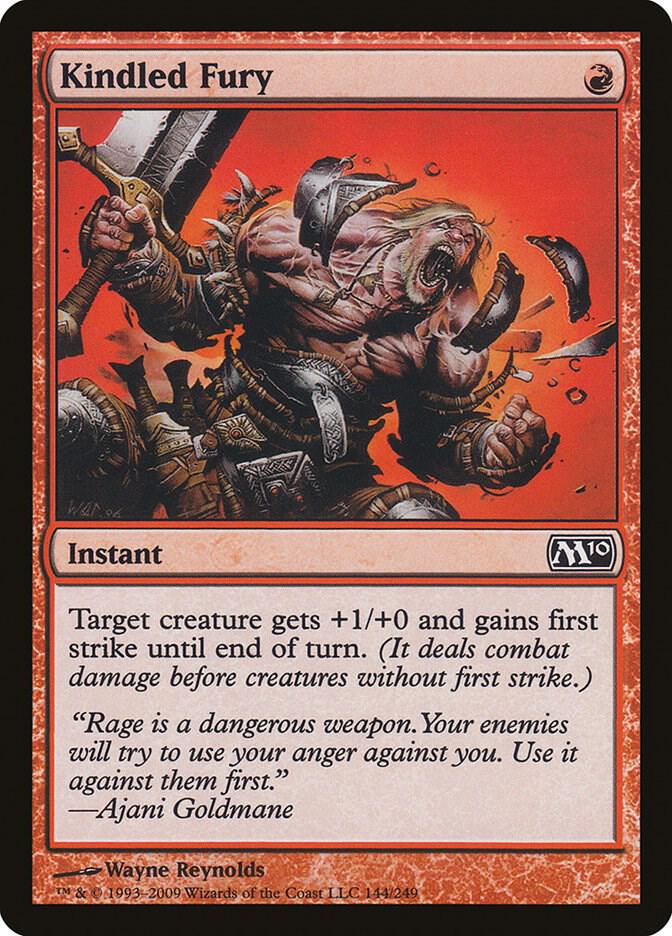 Kindled Fury 144 card from Magic 2010 (M10)