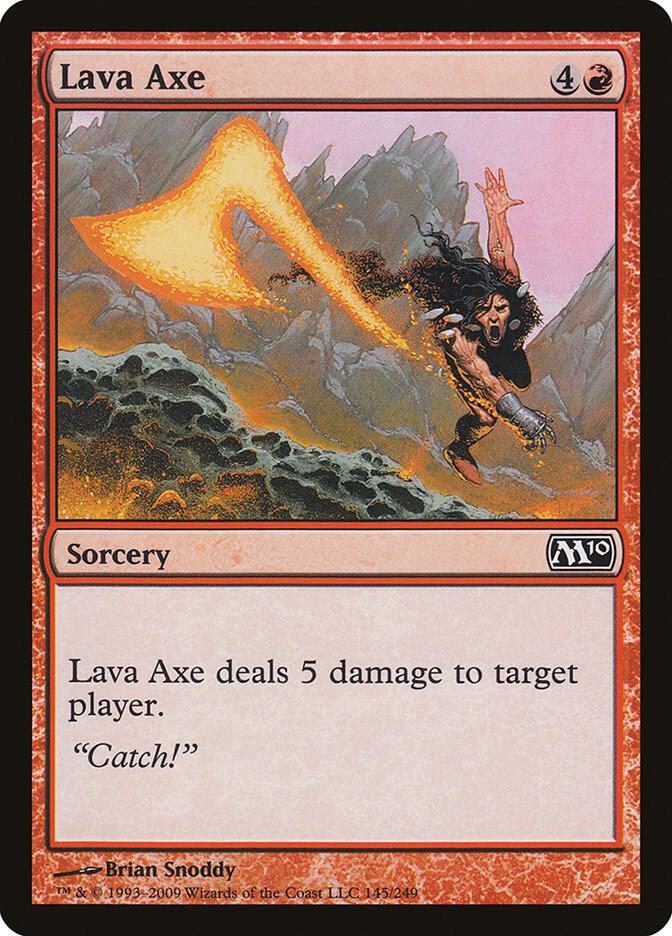 Lava Axe 145 card from Magic 2010 (M10)