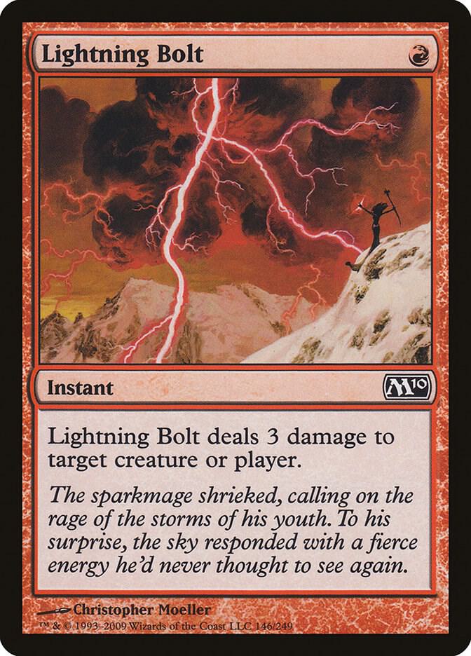 Lightning Bolt 146 card from Magic 2010 (M10)
