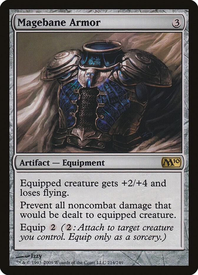 Magebane Armor 214 card from Magic 2010 (M10)
