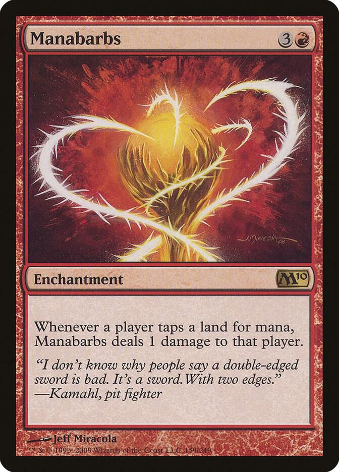 Manabarbs 149 card from Magic 2010 (M10)
