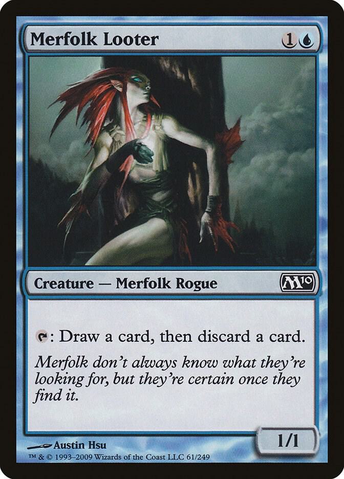 Merfolk Looter 61 card from Magic 2010 (M10)