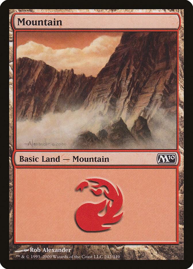 Mountain 242 card from Magic 2010 (M10)