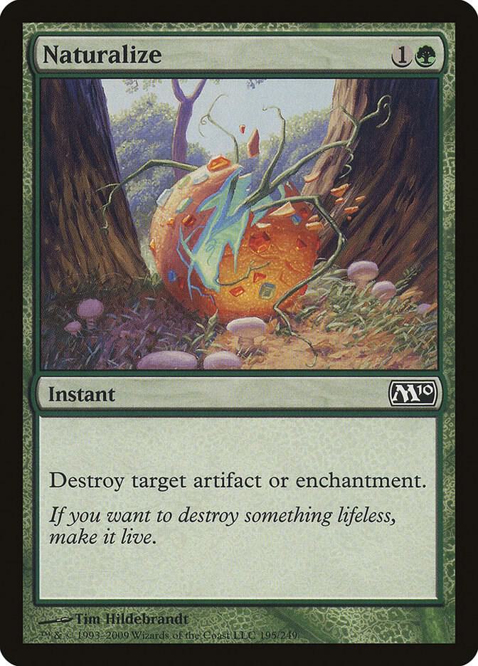 Naturalize 195 card from Magic 2010 (M10)