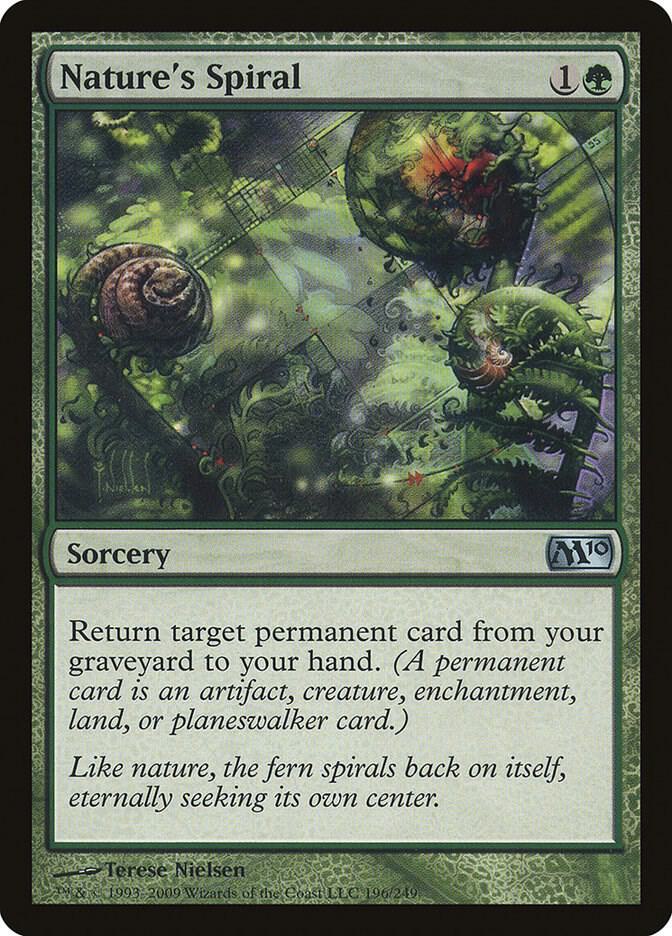Nature's Spiral 196 card from Magic 2010 (M10)