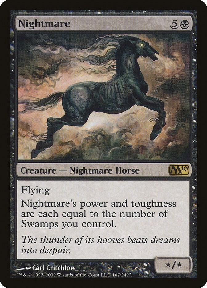 Nightmare 107 card from Magic 2010 (M10)