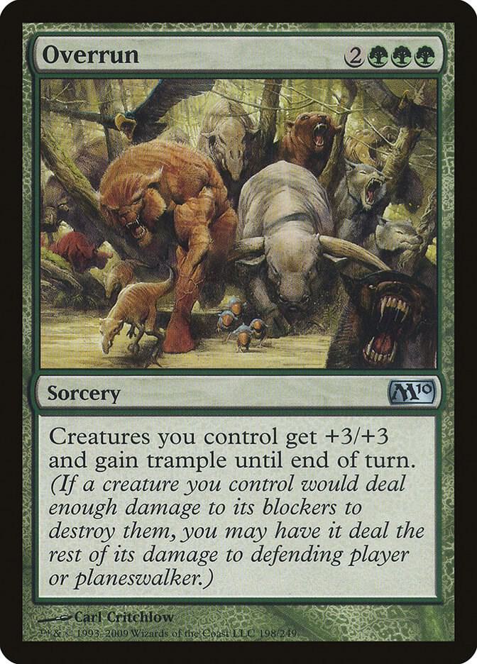 Overrun 198 card from Magic 2010 (M10)
