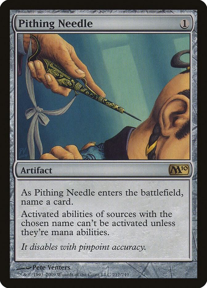 Pithing Needle 217 card from Magic 2010 (M10)