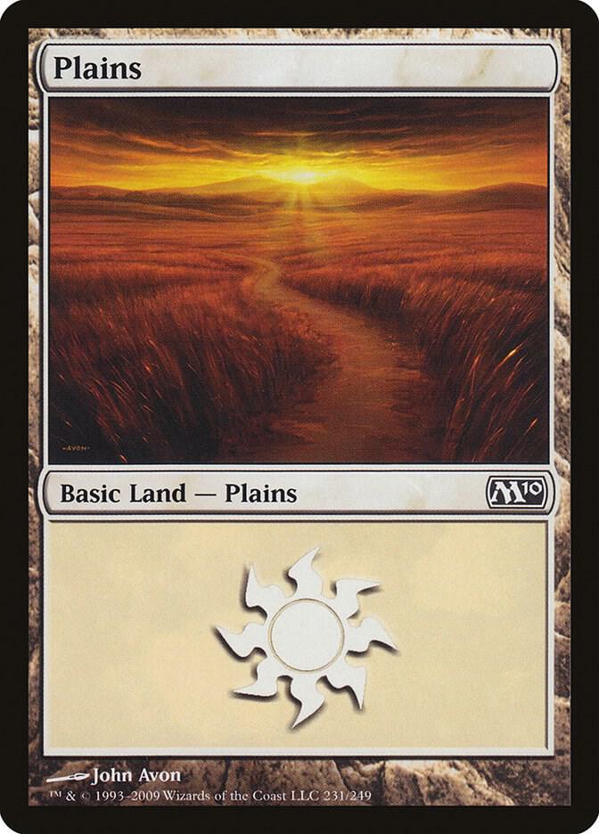 Plains 231 card from Magic 2010 (M10)