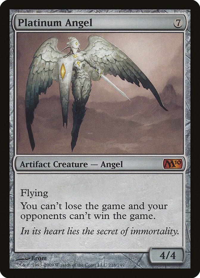 Platinum Angel 218 card from Magic 2010 (M10)