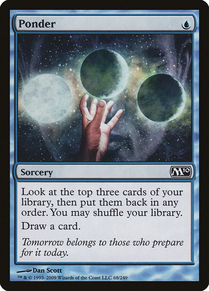 Ponder 68 card from Magic 2010 (M10)