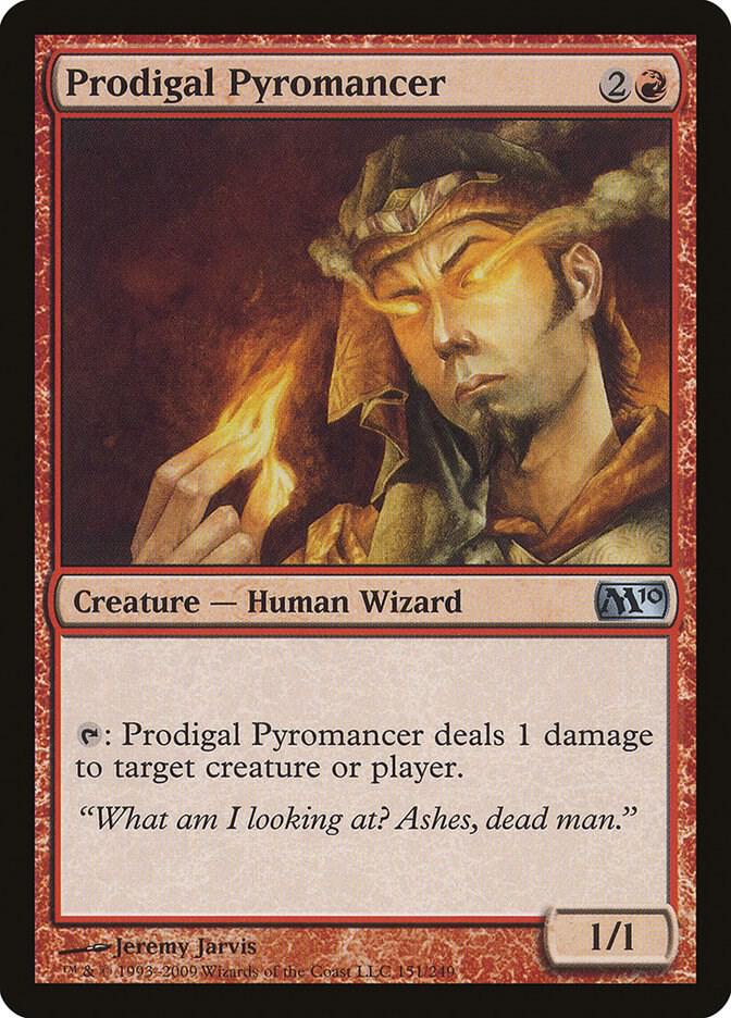 Prodigal Pyromancer 151 card from Magic 2010 (M10)