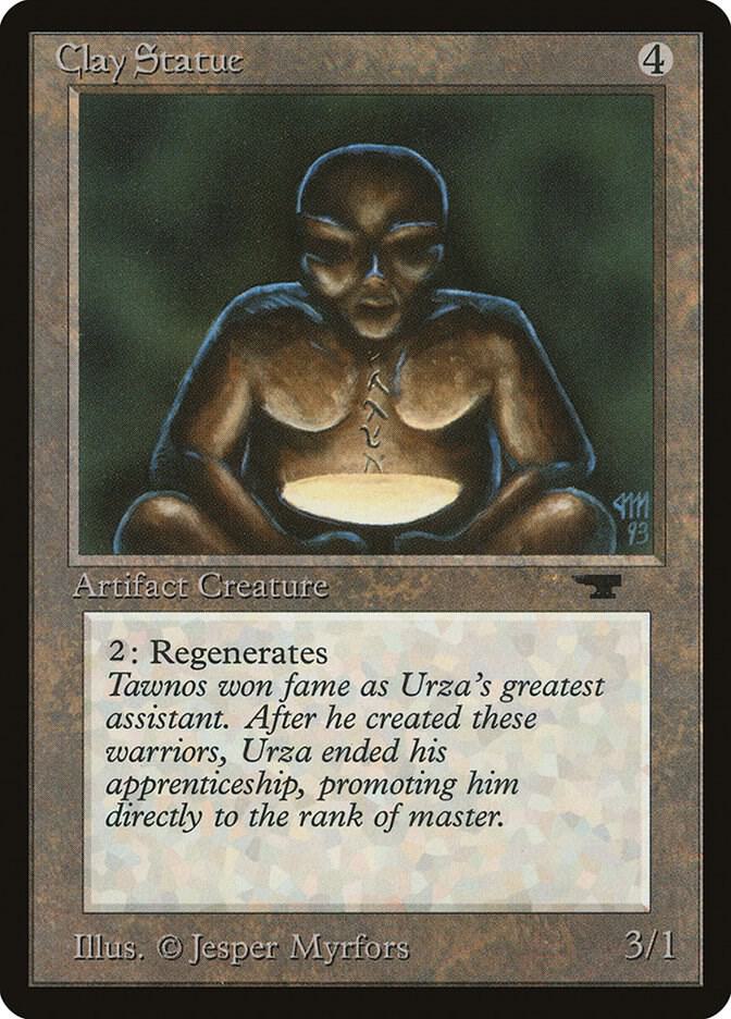 Clay Statue card from Antiquities