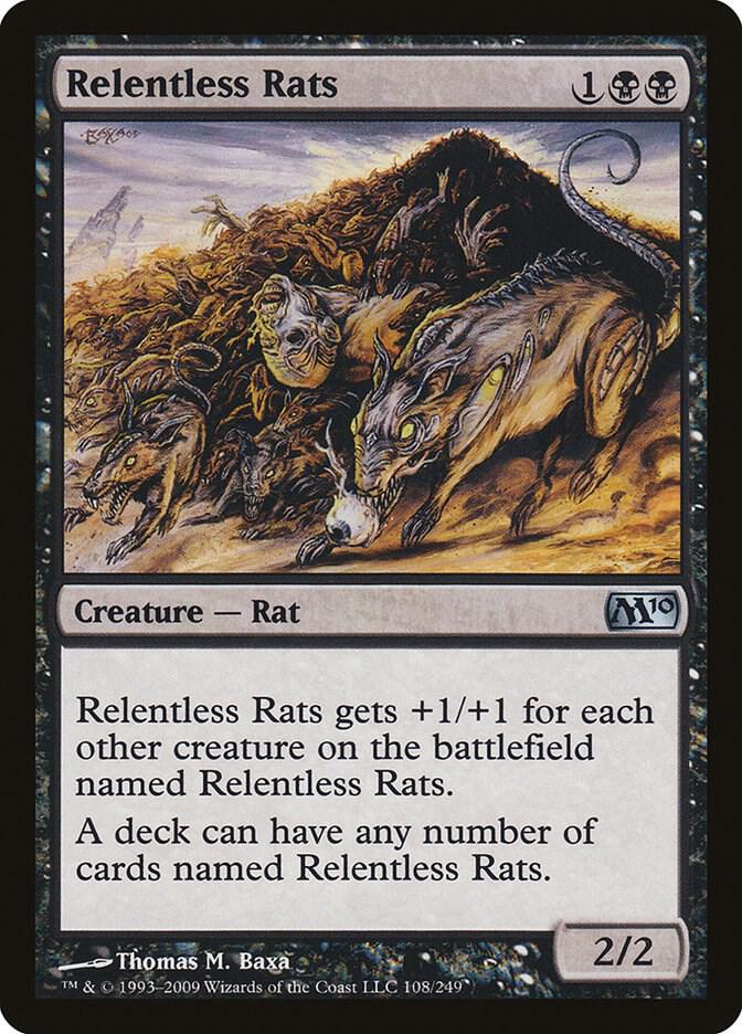 Relentless Rats 108 card from Magic 2010 (M10)