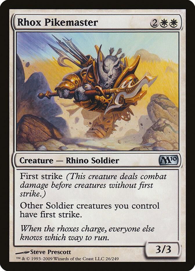 Rhox Pikemaster 26 card from Magic 2010 (M10)