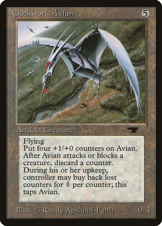 Clockwork Avian card from Antiquities