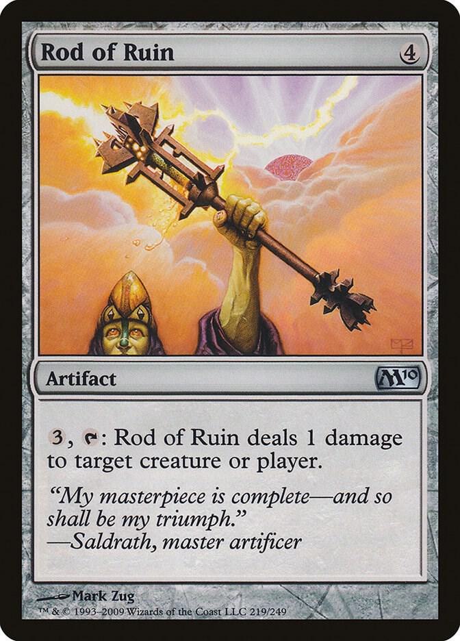 Rod of Ruin 219 card from Magic 2010 (M10)