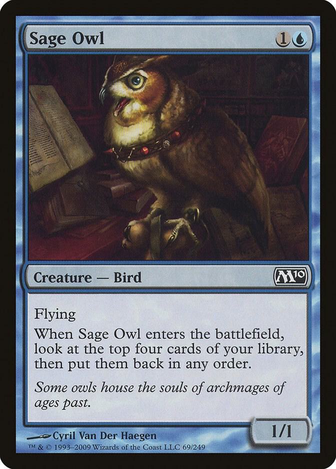 Sage Owl 69 card from Magic 2010 (M10)