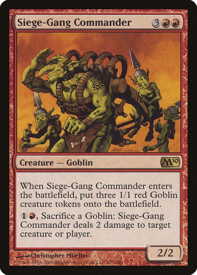 Siege-Gang Commander 157 card from Magic 2010 (M10)