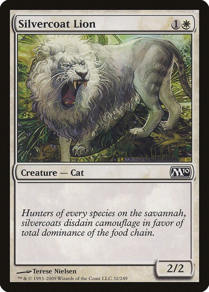 Silvercoat Lion 32 card from Magic 2010 (M10)