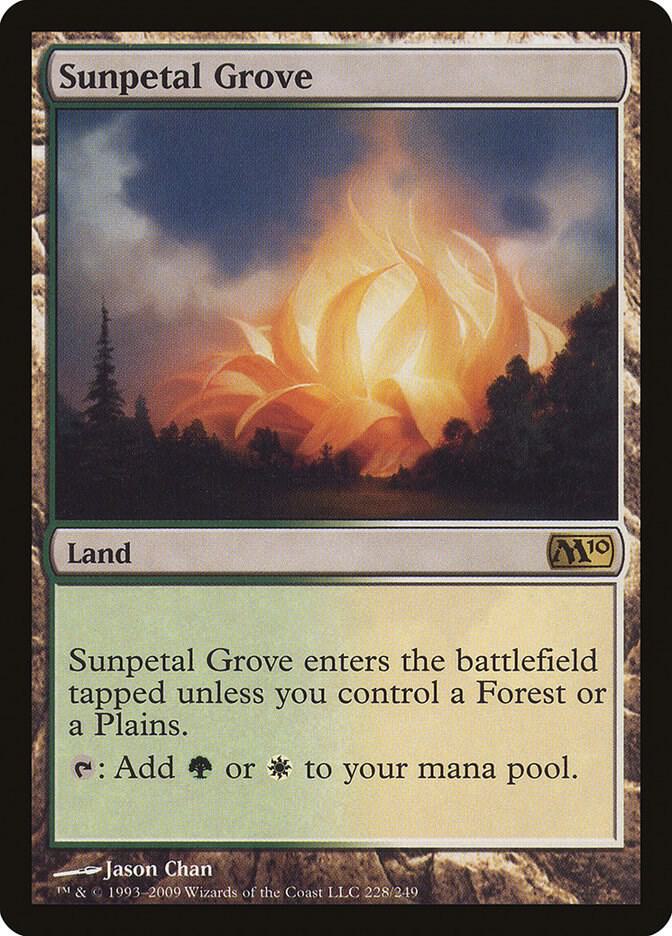 Sunpetal Grove 228 card from Magic 2010 (M10)