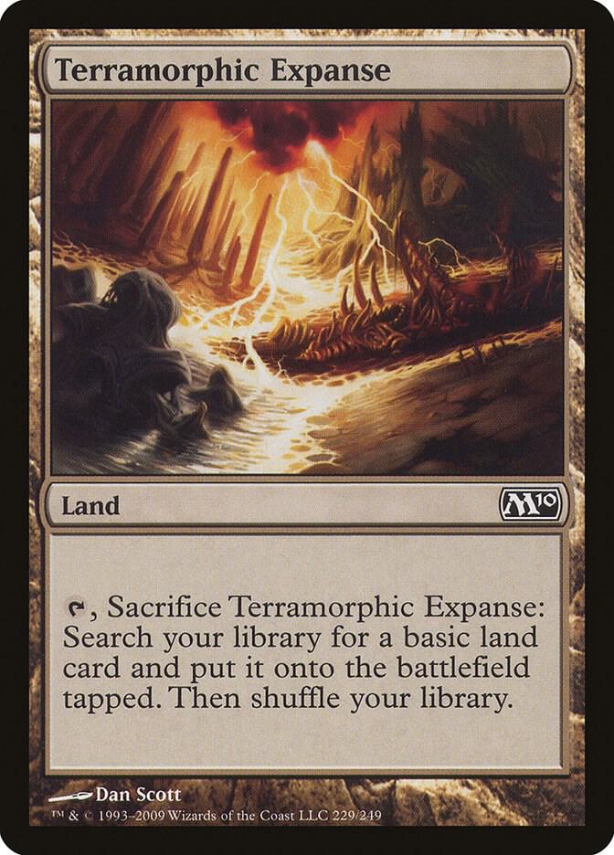 Terramorphic Expanse 229 card from Magic 2010 (M10)