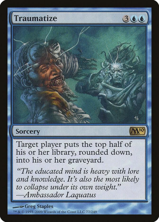 Traumatize 77 card from Magic 2010 (M10)