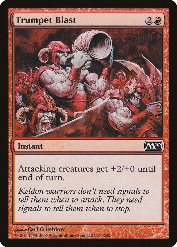 Trumpet Blast 160 card from Magic 2010 (M10)
