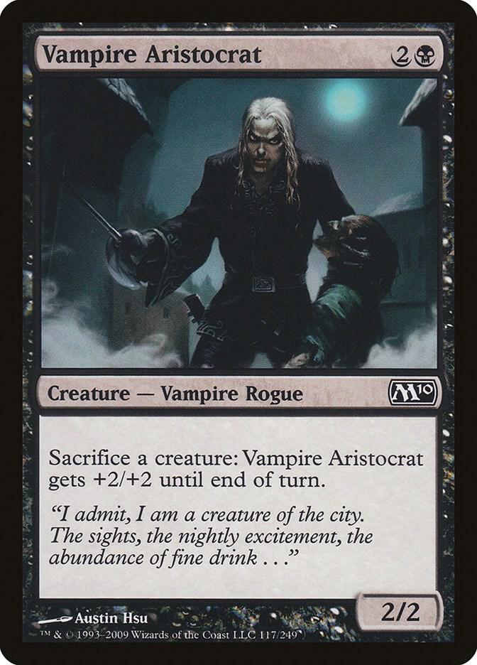 Vampire Aristocrat 117 card from Magic 2010 (M10)