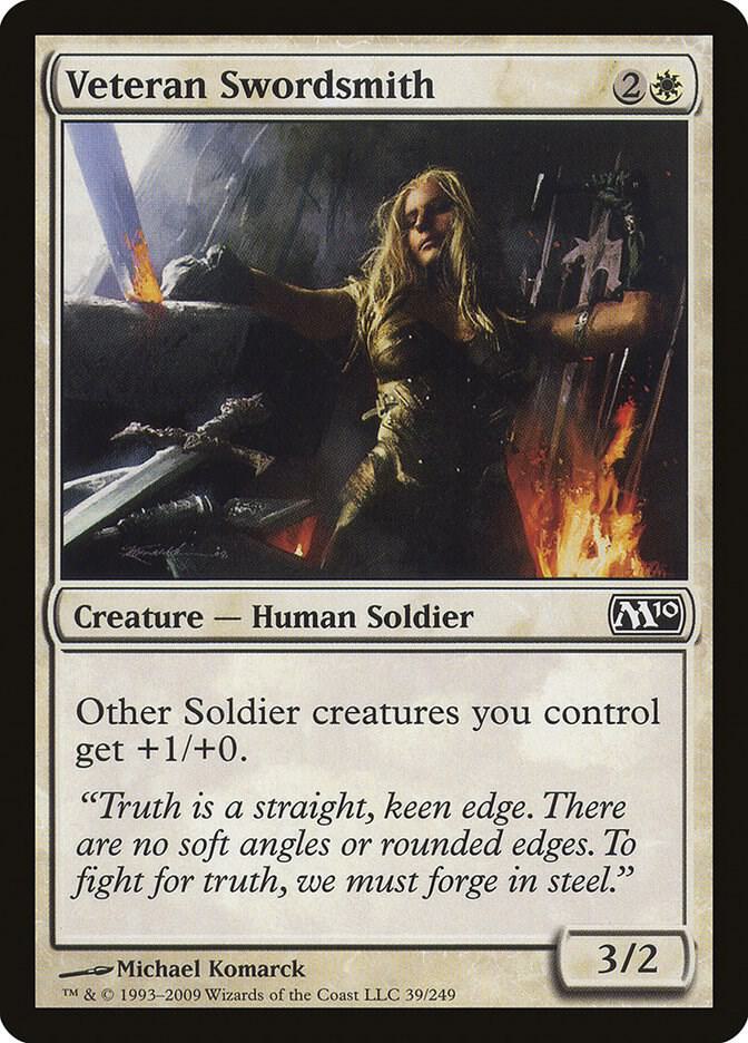 Veteran Swordsmith 39 card from Magic 2010 (M10)