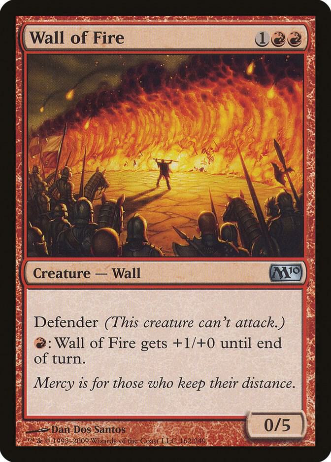 Wall of Fire 162 card from Magic 2010 (M10)