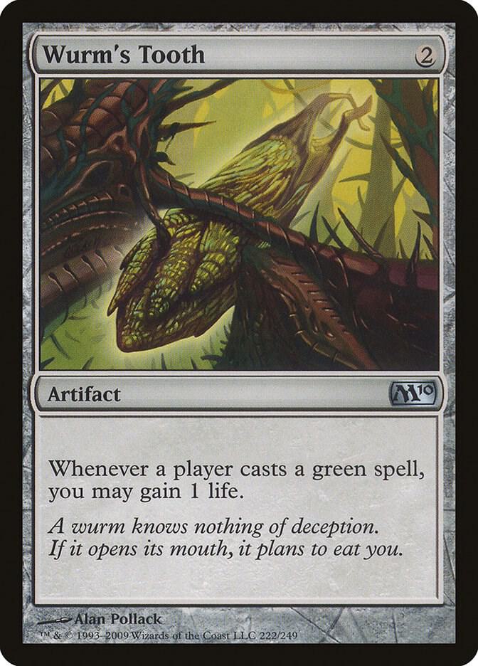 Wurm's Tooth 222 card from Magic 2010 (M10)