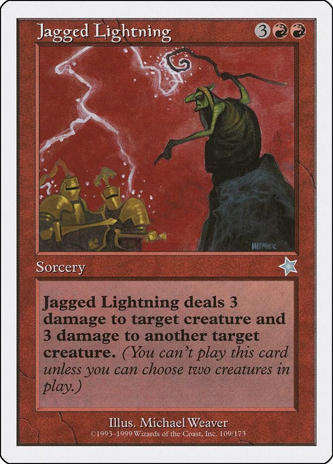 Jagged Lightning 109 card from Starter 1999