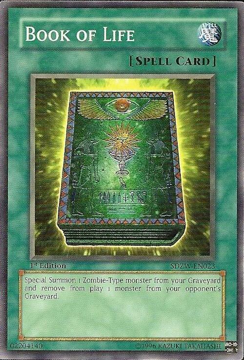 Book of Life SDZW-EN023 card from Structure Deck: Zombie World