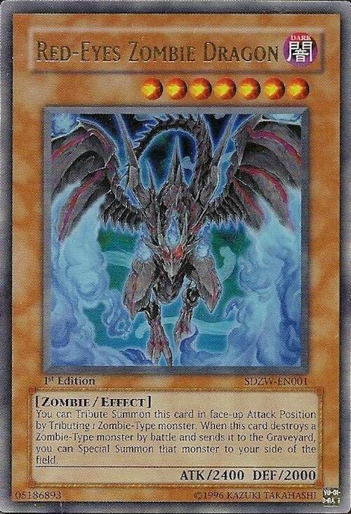 Red-Eyes Zombie Dragon SDZW-EN001 card from Structure Deck: Zombie World