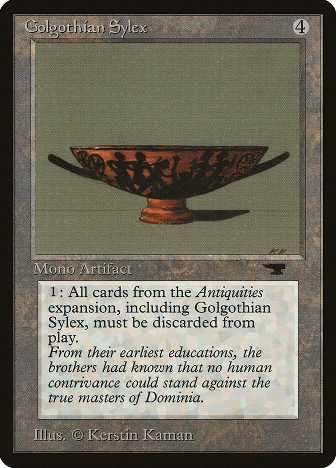 Golgothian Sylex card from Antiquities