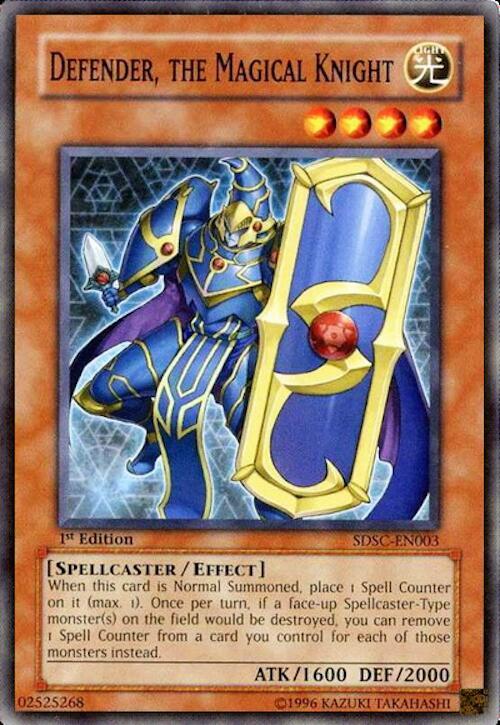 Defender, The Magical Knight SDSC-EN003 card from Structure Deck: Spellcaster's Command