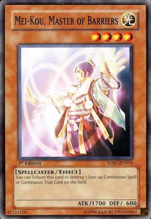 Mei-Kou, Master of Barriers SDSC-EN016 card from Structure Deck: Spellcaster's Command