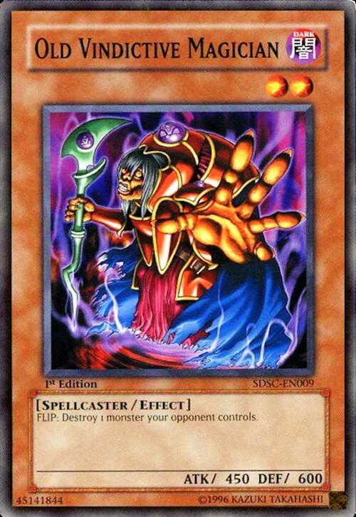 Old Vindictive Magician SDSC-EN009 card from Structure Deck: Spellcaster's Command