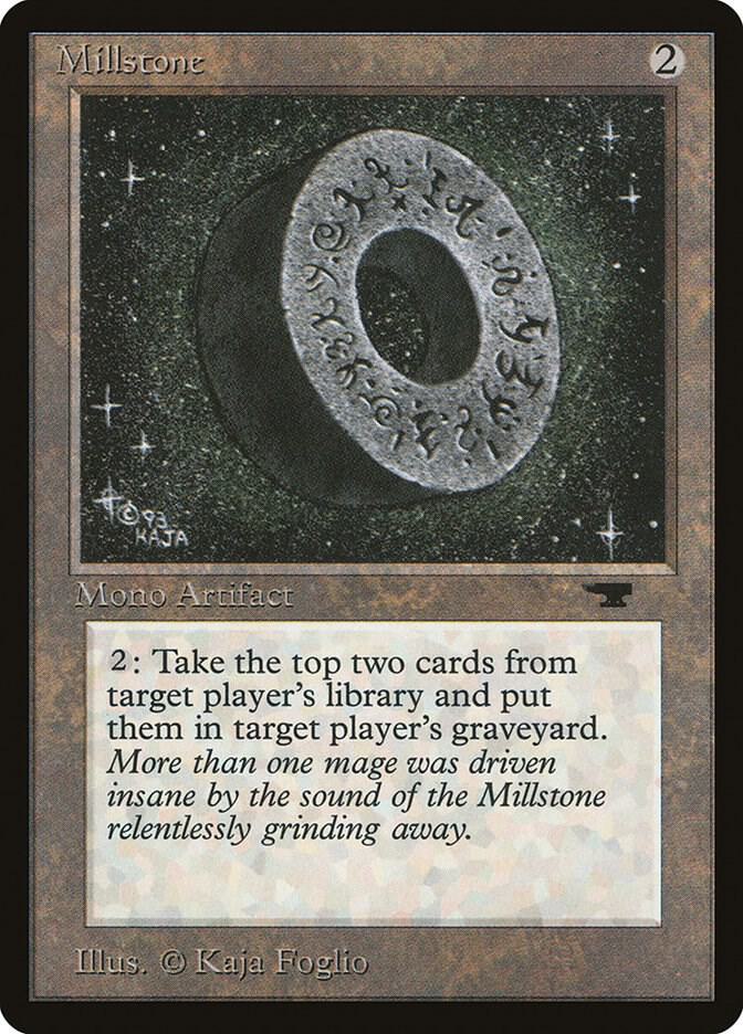 Millstone card from Antiquities