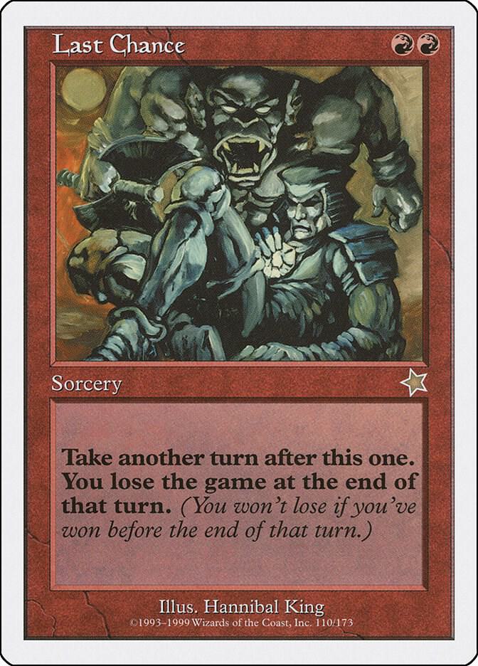 Last Chance 110 card from Starter 1999
