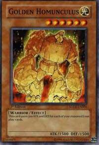 Golden Homunculus SDDE-EN004 card from Structure Deck: The Dark Emperor