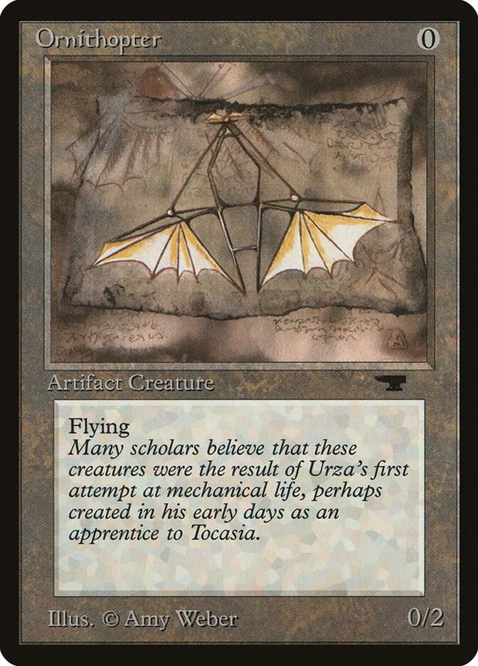 Ornithopter card from Antiquities