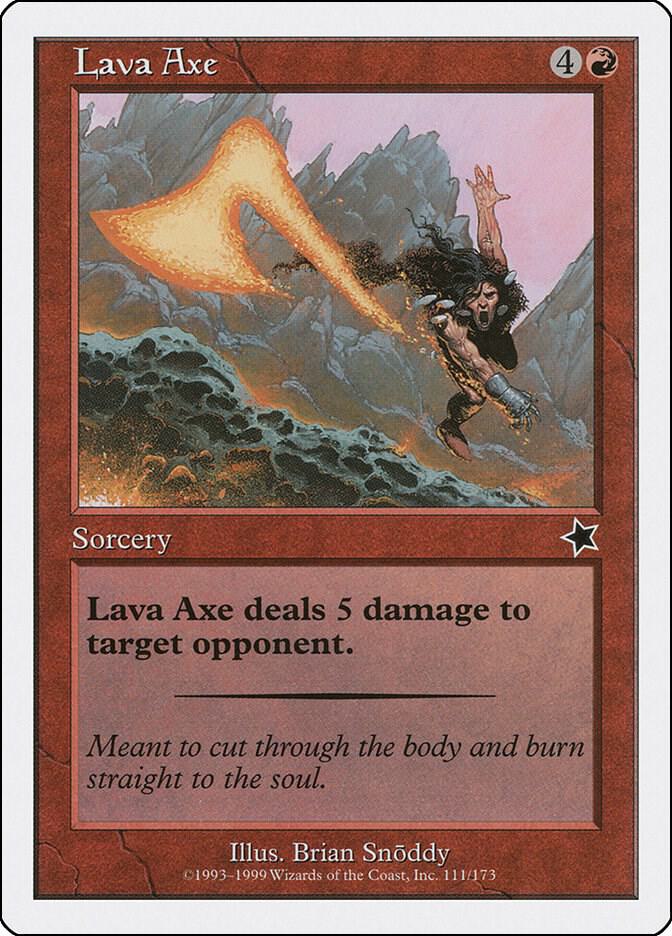 Lava Axe 111 card from Starter 1999