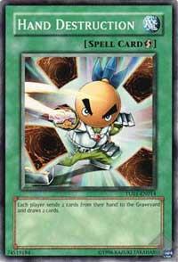 Hand Destruction TU01-EN014 card from Turbo Pack Booster One Pack